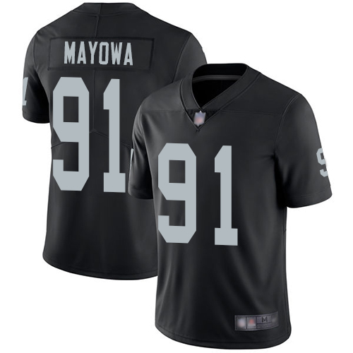 Men Oakland Raiders nike_raiders_2587Limited Black Benson Mayowa Home Jersey NFL Football 91 Vapor Untouchable Jersey